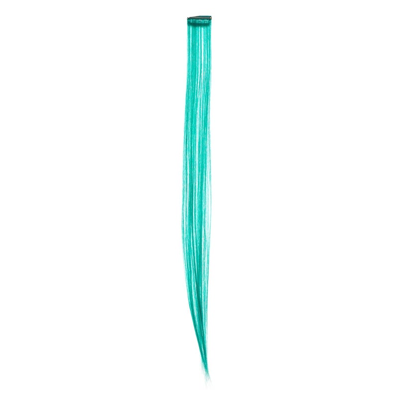 SWACC 22 Pcs Colored Party Highlights Clip on in Hair Extensions For Women Multi-Colors Hair Streak Synthetic Hairpieces (11 Colors 22 Pcs in Set -Straight) - Image 5